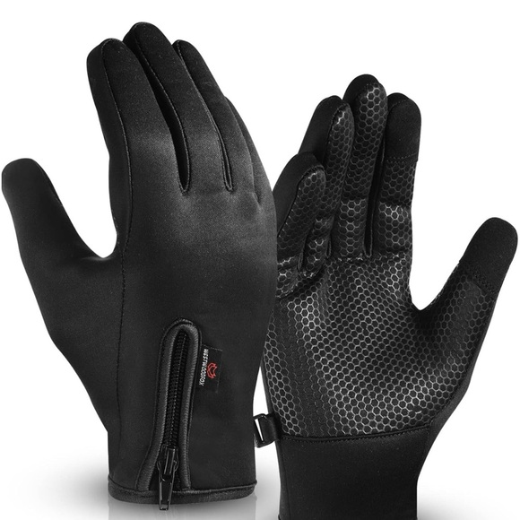 Cycling Gloves Touchscreen Gloves Fleece Lining Gloves Men Women … - Picture 1 of 8